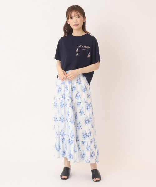  LAURA ASHLEY(ローラアシュレイ)/【接触冷感/洗える】ブランブル柄ポケットTシャツ/img15