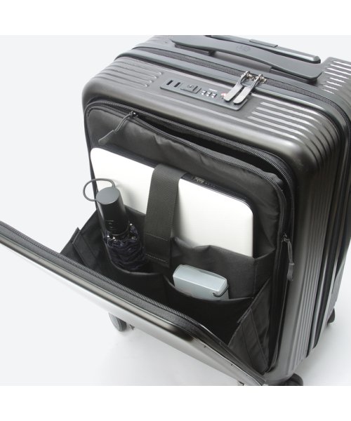 MAN-SEL(マンセル)/マンセル スーツケース 機内持ち込み Sサイズ SS 37L フロントオープン ポケット ストッパー付き 軽量 mansel 0010 キャリーケース/img12