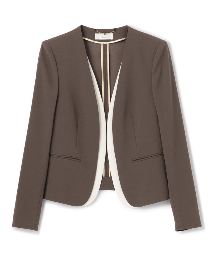 BEIGE. CINDY / ダブルカラージャケット ベイジ, BEIGE, 【セットアップ対応】CINDY / ダブルカラージャケット