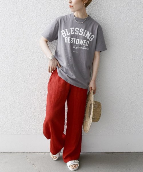 SHIPS any WOMEN(シップス　エニィ　ウィメン)/【SHIPS any別注】THE KNiTS:〈洗濯機可能〉カレッジ ロゴ &刺繍 TEE/img26