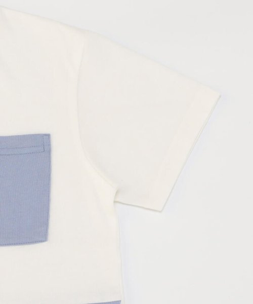 COMME CA ISM KIDS(コムサイズム（キッズ）)/パッチワーク　配色切り替え半袖Tシャツ/img04