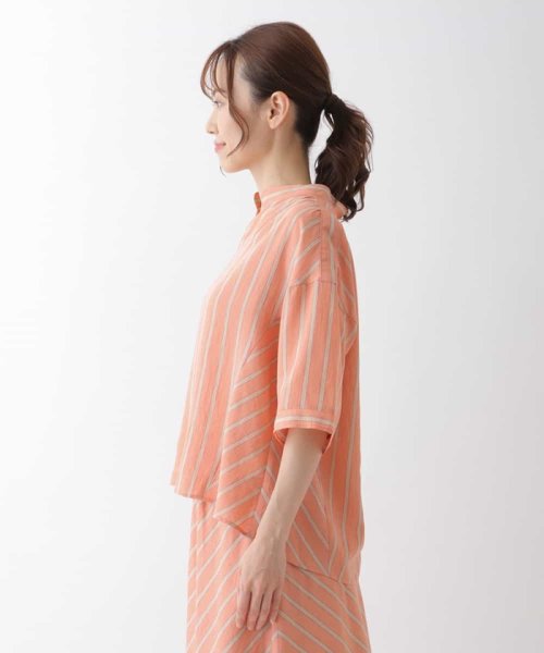 HIROKO BIS(ヒロコビス)/ストライプデザインプルオーバーシャツ/img01