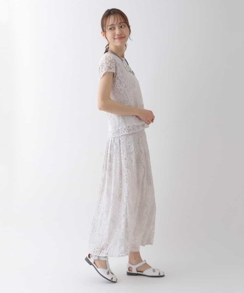 HIROKO BIS(ヒロコビス)/フラワー刺繍チュールフレアスカート/img10