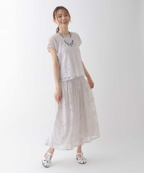 HIROKO BIS(ヒロコビス)/フラワー刺繍チュールフレアスカート/img11