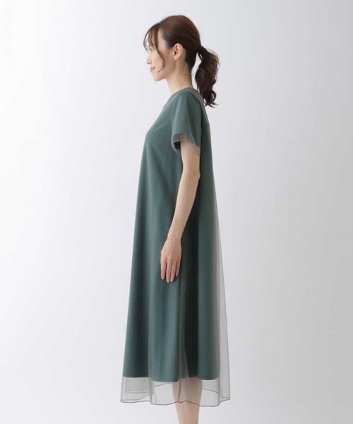 チュールレイヤードワンピース 