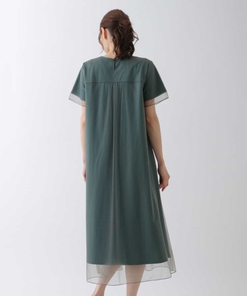 チュールレイヤードワンピース 