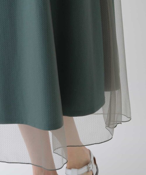 チュールレイヤードワンピース 