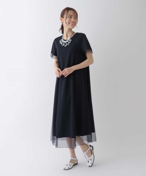 チュールレイヤードワンピース 