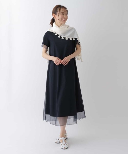 チュールレイヤードワンピース 