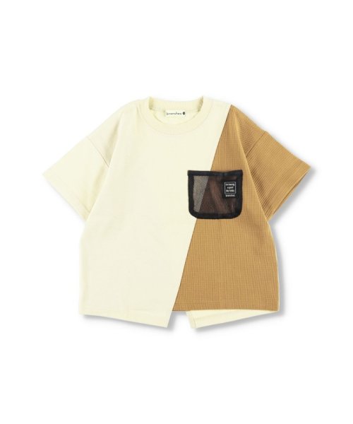 BRANSHES(ブランシェス)/【異素材使い】メッシュポケット半袖Tシャツ/img01