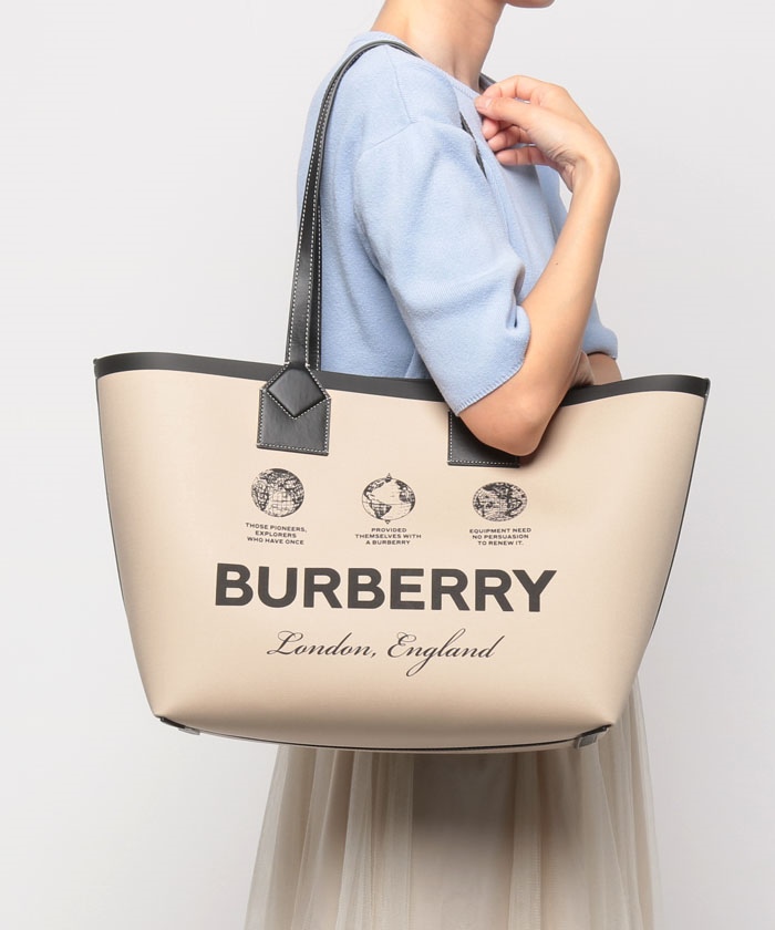 BURBERRY ロゴトートバッグ-