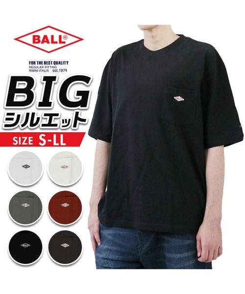 BACKYARD FAMILY(バックヤードファミリー)/BALL ワッペン/ポケット付き BIGサイズ半袖Tシャツ 52560/img01