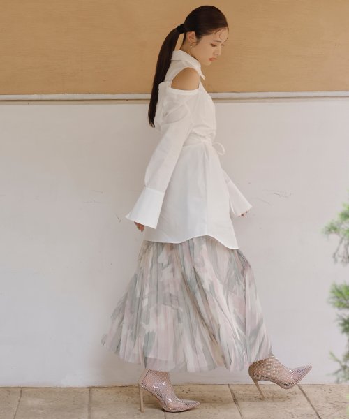 eimy istoire(エイミーイストワール)/Sasha flower paint プリーツスカート/img04