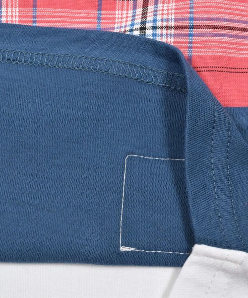 SLAP SLIP(スラップスリップ)/【お揃い】マドラスチェックギンガムチェック切替半袖Tシャツ(80~130cm)/img11