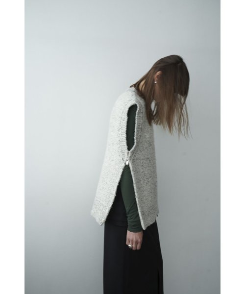 CLANE(クラネ)/SIDE ZIP TWEED KNIT VEST/img04