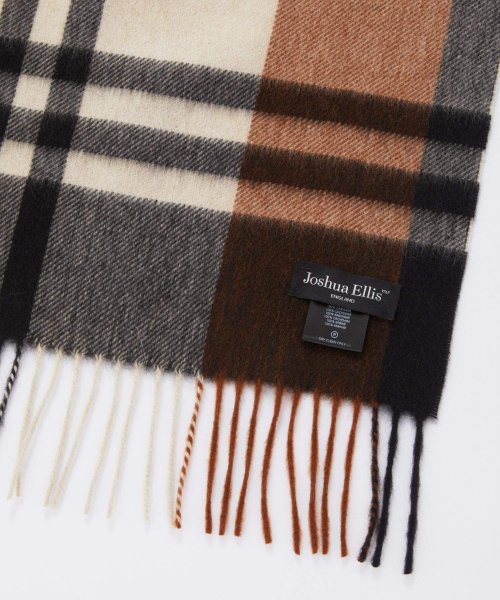 ジョシュアエリス Joshua Ellis マフラー メンズ レディース 35×190 カシミヤ スカーフ チェック柄 おしゃれ プレゼント ギフト カシミア メンズ レディース カシミヤ スカーフ ファッション小物 また