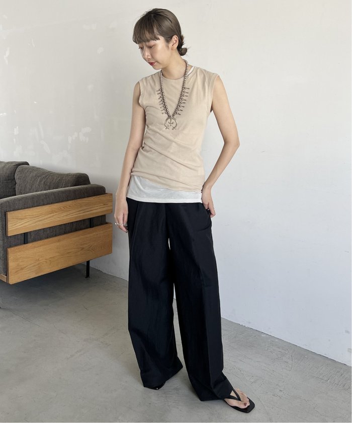 Cotton Linen Sheer タンクトップ