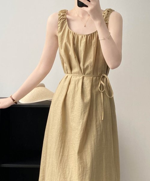 ARGO TOKYO(アルゴトウキョウ)/2Way Sleevless Linen Onepiece 29061 ２WAYスリーブレスリネンワンピース　リネンワンピース　キャミソールワンピース　リネン　/img10