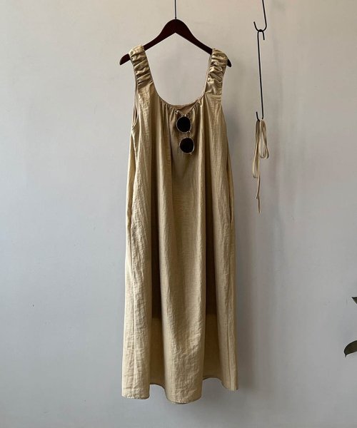 ARGO TOKYO(アルゴトウキョウ)/2Way Sleevless Linen Onepiece 29061 ２WAYスリーブレスリネンワンピース　リネンワンピース　キャミソールワンピース　リネン　/img11