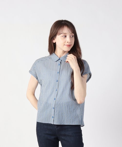 To b. by agnes b. OUTLET(トゥー　ビー　バイ　アニエスベー　アウトレット)/【Outlet】WU29 SHIRT シアーギンガムマニッシュシャツ /img01