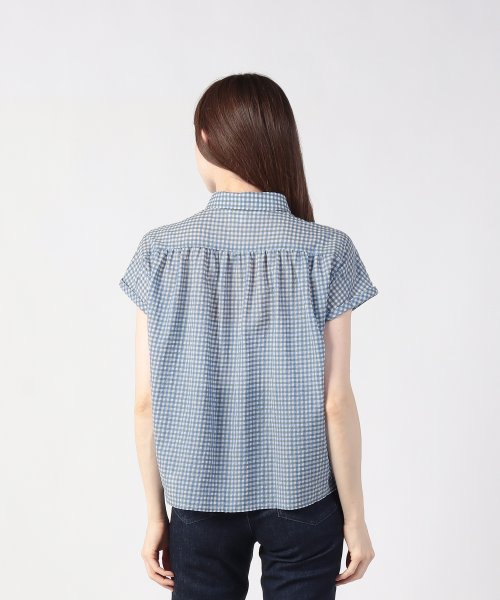 To b. by agnes b. OUTLET(トゥー　ビー　バイ　アニエスベー　アウトレット)/【Outlet】WU29 SHIRT シアーギンガムマニッシュシャツ /img02