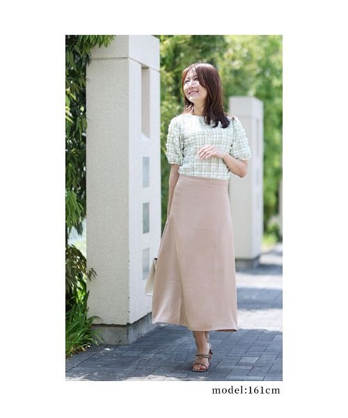 Sawa a la mode(サワアラモード)/とろんと艶めく綺麗めサテンフレアスカート/img01