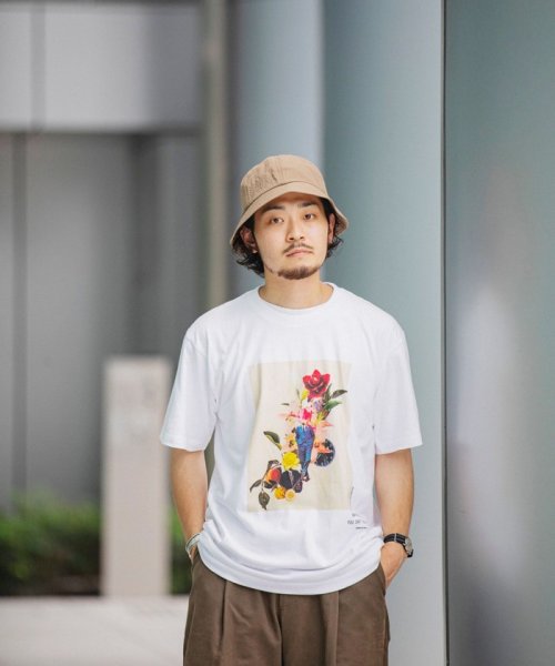 SHIPS MEN(シップス　メン)/SHIPS: KILLIMAN JAH LOW WORKS コラージュ プリント Tシャツ/img02