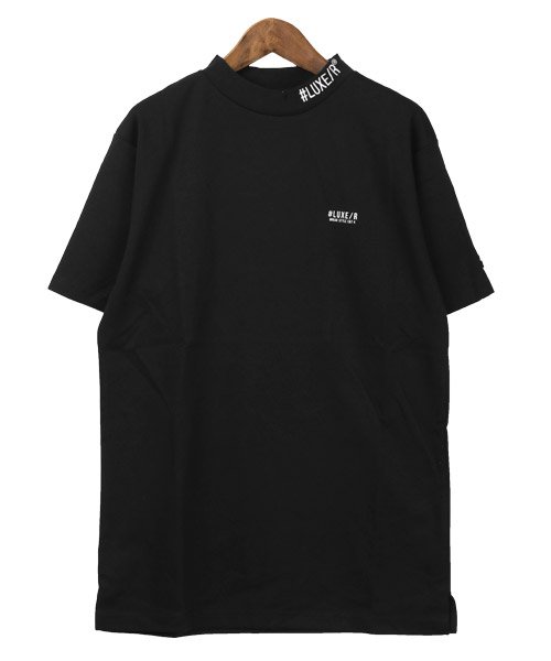 LUXSTYLE(ラグスタイル)/LUXE/R(ラグジュ)スムースミニモックネックTシャツ/Tシャツ メンズ 半袖 モックネック ゴルフウェア ロゴ プリント/img07