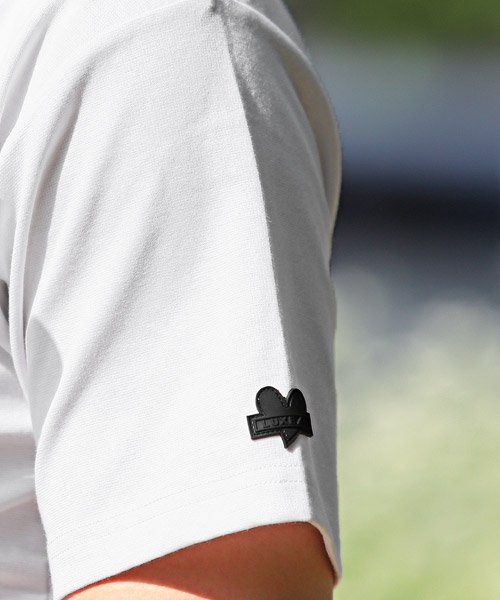 LUXSTYLE(ラグスタイル)/LUXE/R(ラグジュ)スムースミニモックネックTシャツ/Tシャツ メンズ 半袖 モックネック ゴルフウェア ロゴ プリント/img10