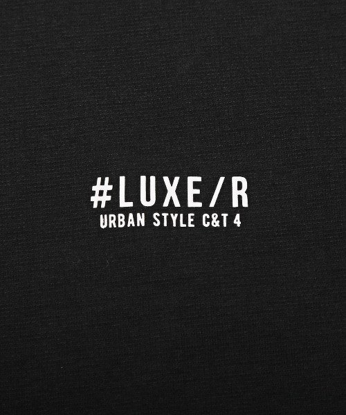 LUXSTYLE(ラグスタイル)/LUXE/R(ラグジュ)スムースミニモックネックTシャツ/Tシャツ メンズ 半袖 モックネック ゴルフウェア ロゴ プリント/img15