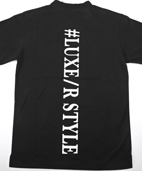 LUXSTYLE(ラグスタイル)/LUXE/R(ラグジュ)スムースミニモックネックTシャツ/Tシャツ メンズ 半袖 モックネック ゴルフウェア ロゴ プリント/img18