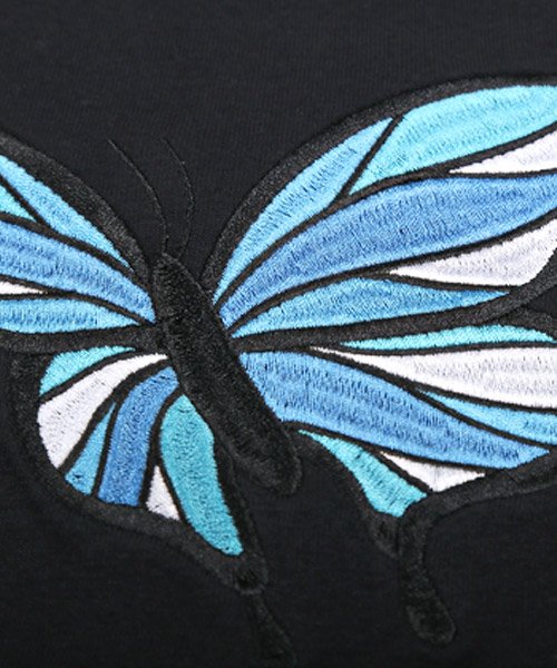 LUXSTYLE(ラグスタイル)/バタフライ刺繍バックプリントBIGTシャツ/Tシャツ メンズ 半袖 ビッグシルエット 刺繍 蝶々 バタフライ ロゴ/img16