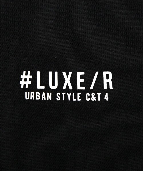LUXSTYLE(ラグスタイル)/LUXE/R(ラグジュ)デニム切り替え半袖パーカー/パーカー メンズ 半袖 Tパーカー デニム バックロゴ 切り替え/img10