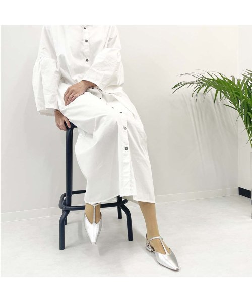 ポインテッドトゥTストラップパンプス 本革 T1405541254(10797円)