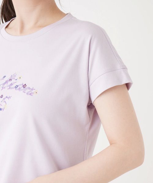 Leilian(レリアン)/ロゴ×フラワー刺繍Tシャツ/img09