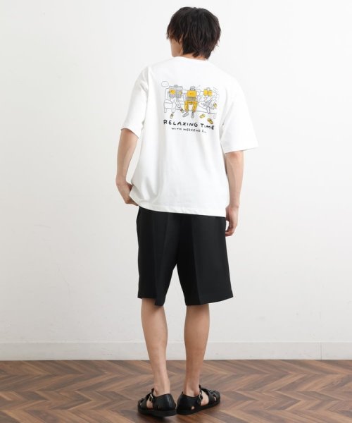 a.v.v (MEN)(アー・ヴェ・ヴェメンズ)/【イラストレーターコラボ】バックプリントTシャツ/img01