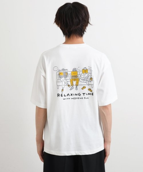 a.v.v (MEN)(アー・ヴェ・ヴェメンズ)/【イラストレーターコラボ】バックプリントTシャツ/img16