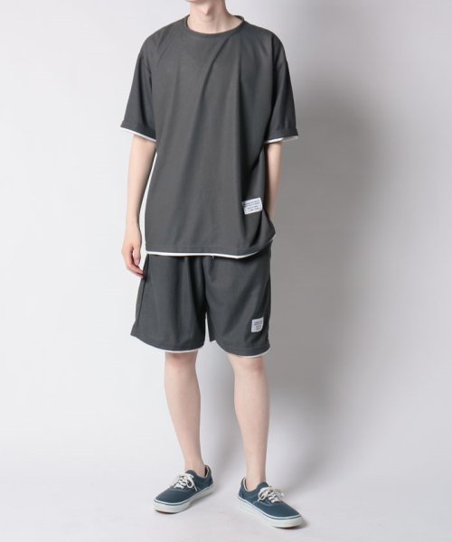 MAISON CLUB(MAISON CLUB)/【MAISON CLUB】ワッフル ハーフパンツ セットアップ 半袖 ハーフパンツ 半パン Tシャツ 吸汗性 通気性 ワンマイルウェア KNF008/img11