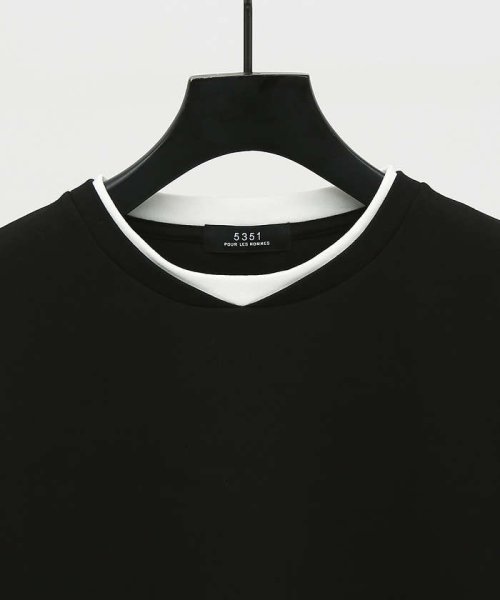 5351POURLESHOMMES(5351POURLESHOMMES)/バックライン 半袖Tシャツ/img04
