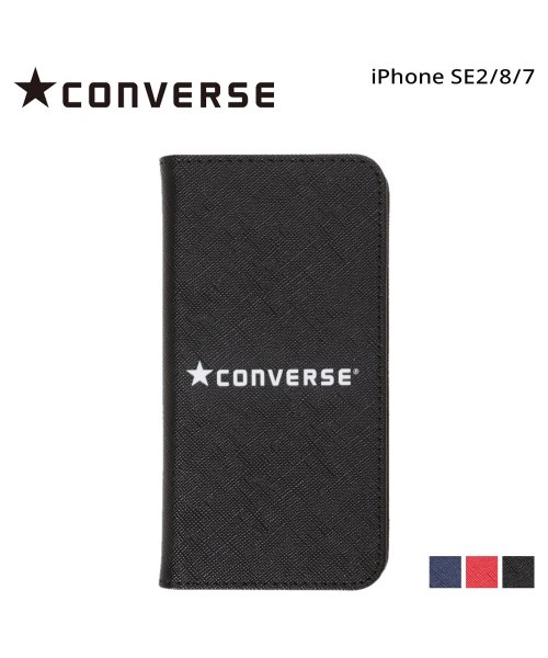 CONVERSE(CONVERSE)/ コンバース CONVERSE iPhone SE2 8 7 スマホケース メンズ レディース 手帳型 携帯 アイフォン LOGO PU LEATHER BOO/img01