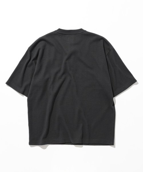 coen(coen)/オーバーサイズワッフルヘンリーネックTシャツ/img22