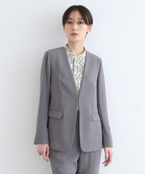 セール】【こなれSETUP/洗える】ノーカラージャケット(505399296  