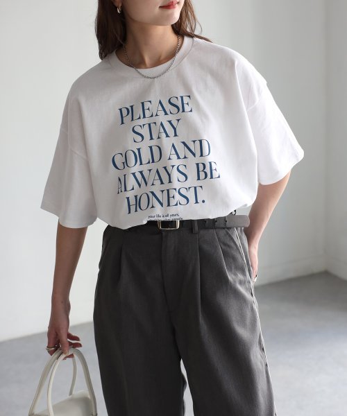 Riberry(リベリー)/【GILDAN】 ロゴプリントオーバーサイズTシャツ/img18
