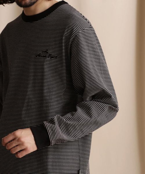 Schott(ショット)/直営限定/BLIND STRIPE LS T－SHIRT/ブラインドストライプ ロングTシャツ/img04