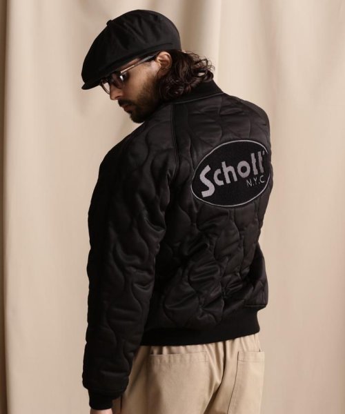 Schott(ショット)/WEB LIMITED/ONIONQUILTED JACKET OVALCHENILLE LOGO/オーバルシニールオニオンキルトジャケット/img01