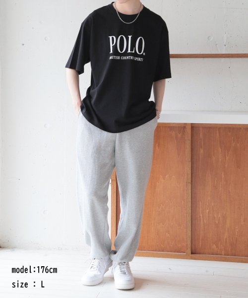 POLO BCS(ポロ　ビーシーエス)/◎別注コラボアイテム◎【POLO BCS / ポロ・ビーシーエス】USコットン オーバーサイズ POLO ロゴプリントT ユニセックス 半袖 クルーネック/img02