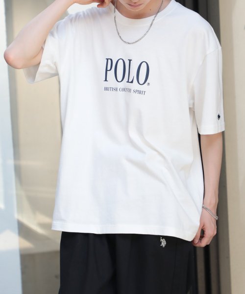 POLO BCS(ポロ　ビーシーエス)/◎別注コラボアイテム◎【POLO BCS / ポロ・ビーシーエス】USコットン オーバーサイズ POLO ロゴプリントT ユニセックス 半袖 クルーネック/img15