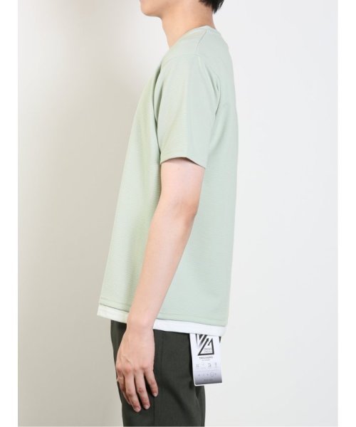 TAKA-Q(タカキュー)/リップル フェイクVネック 半袖 メンズ Tシャツ カットソー カジュアル インナー ビジネス ギフト プレゼント/img05