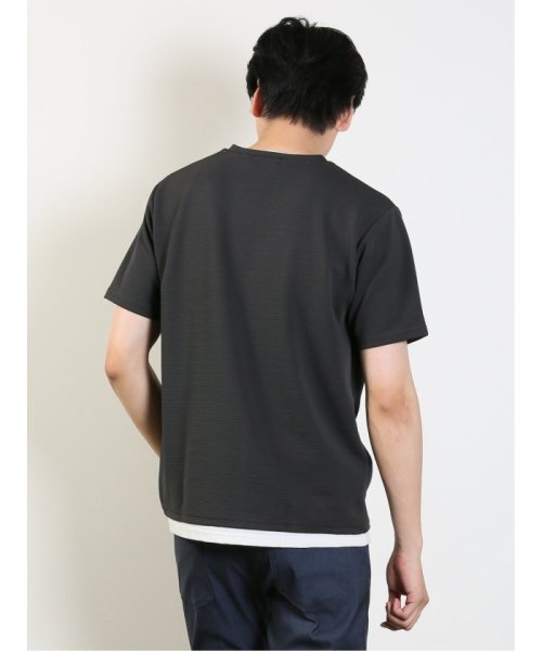 TAKA-Q(タカキュー)/リップル フェイクVネック 半袖 メンズ Tシャツ カットソー カジュアル インナー ビジネス ギフト プレゼント/img12