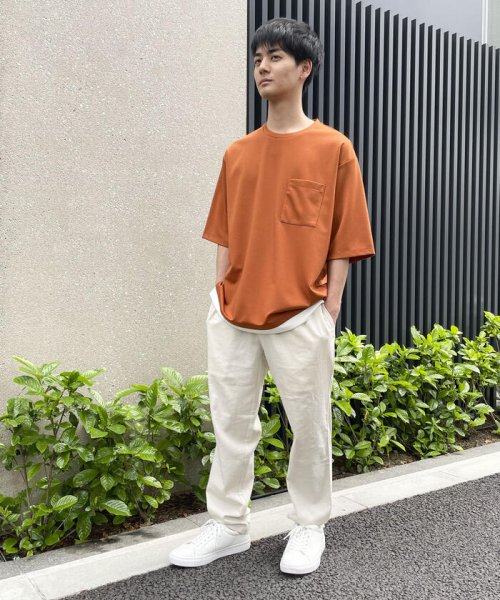 COMME CA ISM MENS(コムサイズム（メンズ）)/★ＴＶドラマ着用商品★ ストレッチポンチ フェイクレイヤード Ｔシャツ/img26